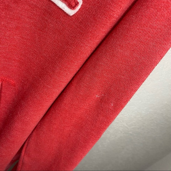 PINK Victoria’s Secret Red/Pink Pull over hoodie Sweater - Picture 7 of 8